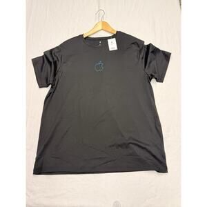 Apple T Shirt Out Line Logo T-Shirt Size XL Black Short Sleeve Crew Neck